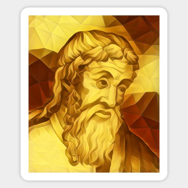 Strabo Golden Portrait | Strabo Artwork 9 Sticker by JustLit